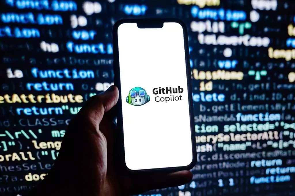 celular com aplicativo do GitHub